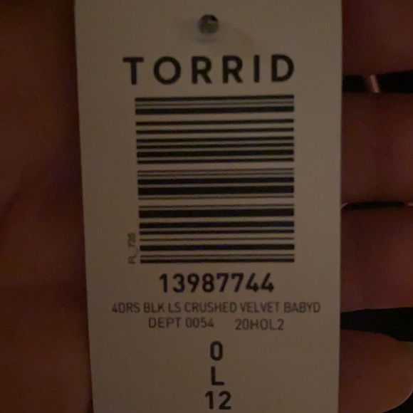 Torrid Black Velvet Mid Length Dress - Picture 5 of 6